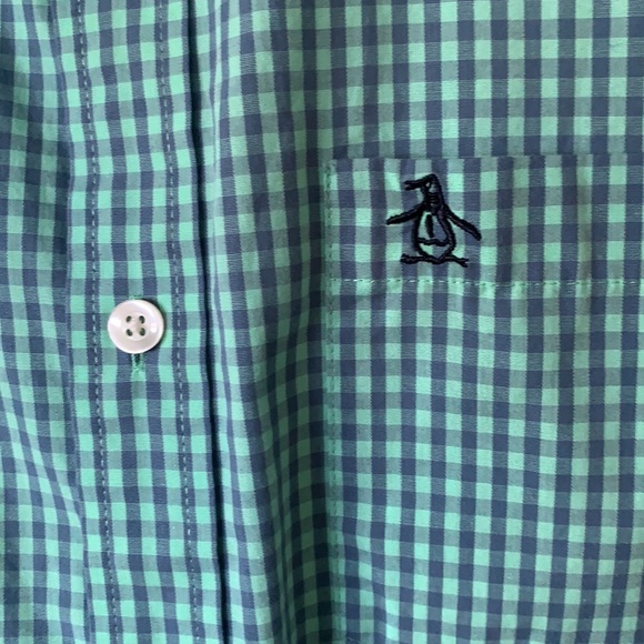 Men large Penguin by Munsingwear gingham shirt. - Picture 4 of 4